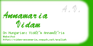 annamaria vidam business card